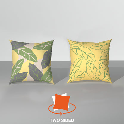 Spring|Cushion|Covers|with|Cushion|Fillers|Green-White|Set|of|5|Combo