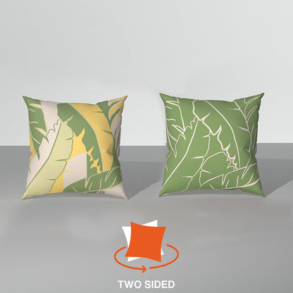 Spring|Cushion|Covers|with|Cushion|Fillers|Green-White|Set|of|5|Combo