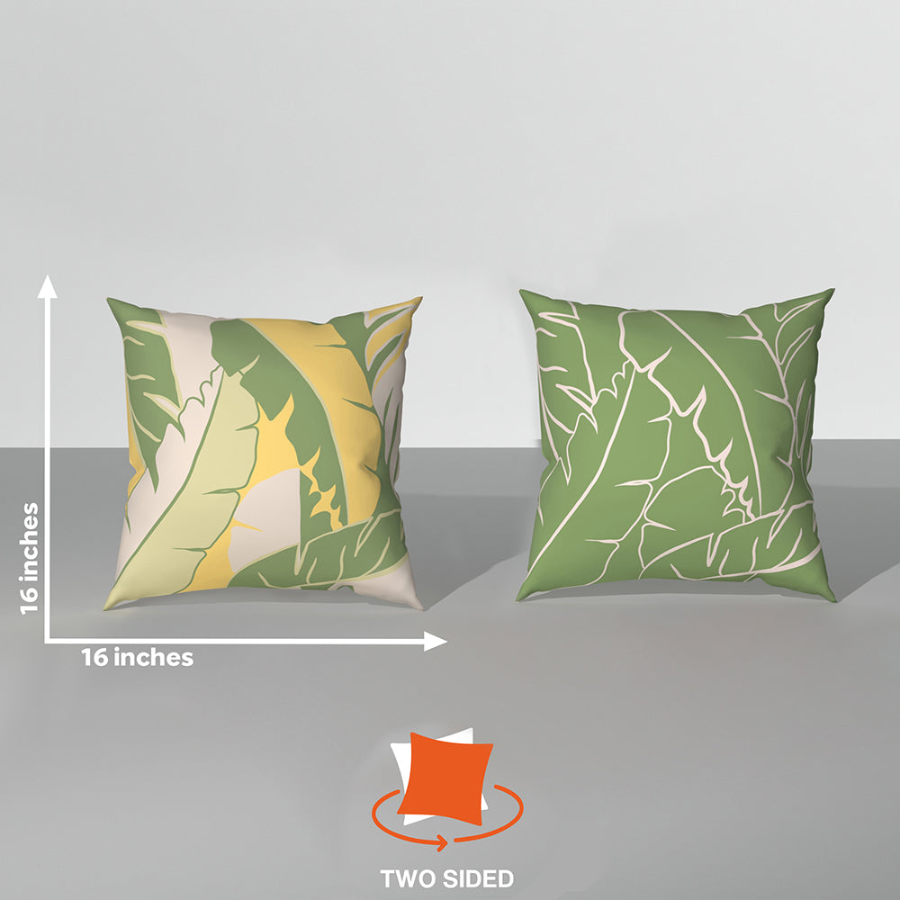 Spring|Cushion|Covers|with|Cushion|Fillers|Green-White|Set|of|5|Combo