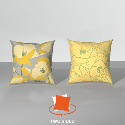 Spring|Cushion|Covers|with|Cushion|Fillers|Green-White|Set|of|5|Combo