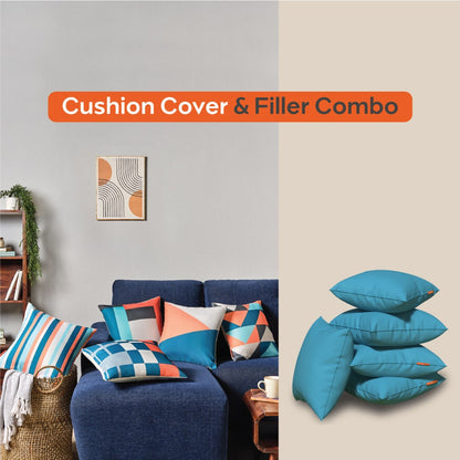 Nooks|Cushion|Cover|with|Cushion|Fillers|Blue-Ocean|Blue|Set|of|5|