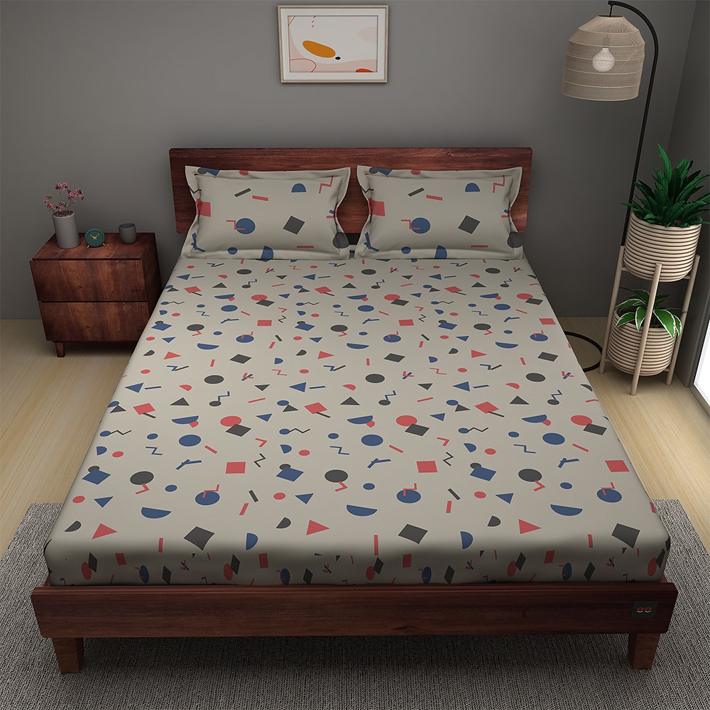 confetti-180-tc-king-size-cotton-bedsheet-with-2-pillow-covers-grey-color