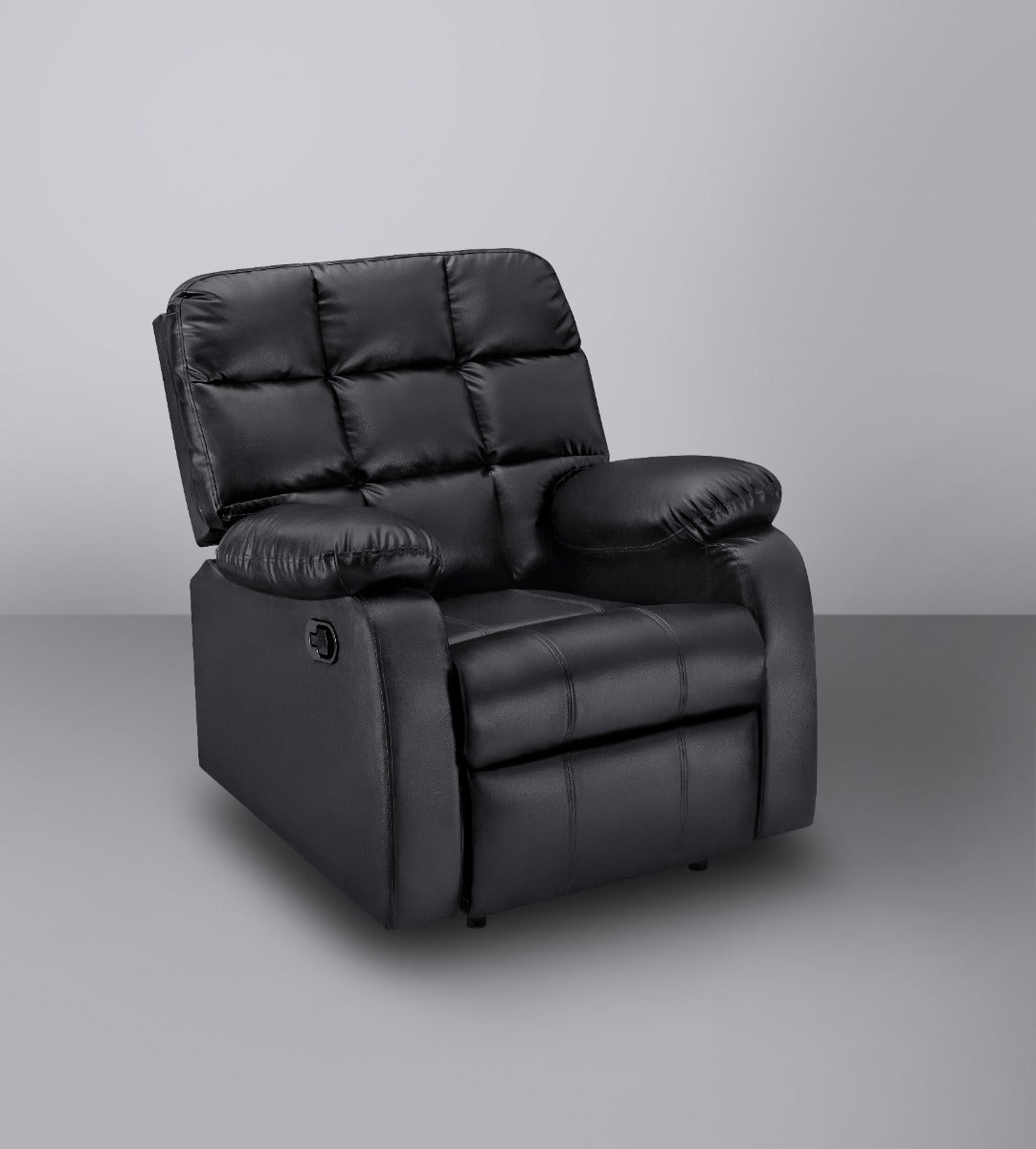 Recliner|R5|Plush|Leatherette|Glossy|Dark|Knight|One|Seater