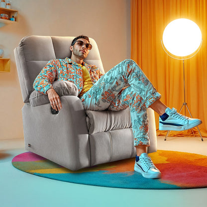 Recliner|R5|Fabric|Grey|One|Seater