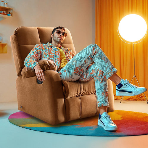 Recliner|R5|Fabric|Cocoa|Brown|One|Seater