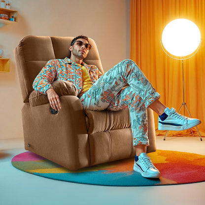 Recliner|R5|Fabric|Mocha|Brown|One|Seater