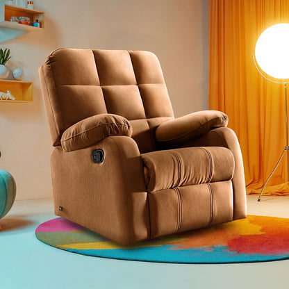 Recliner|R5|Fabric|Cocoa|Brown|One|Seater