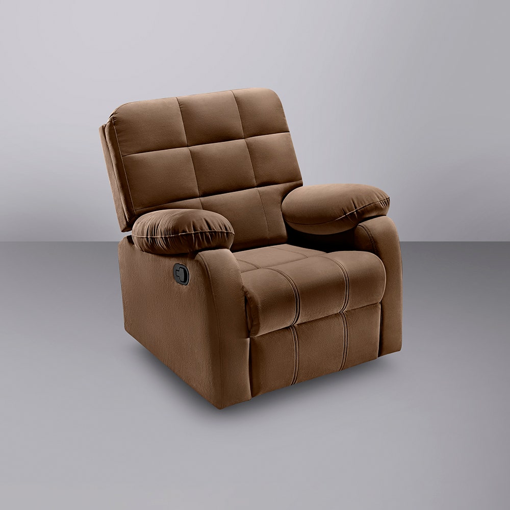 Recliner|R5|Fabric|Mocha|Brown|One|Seater