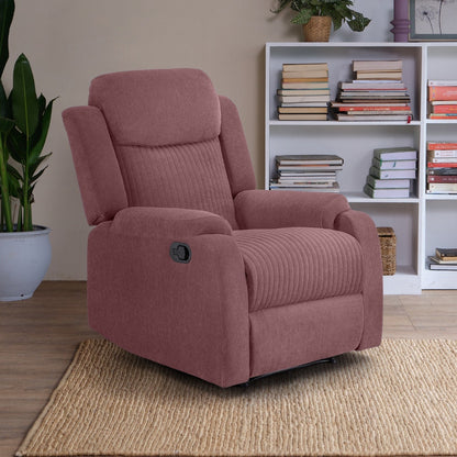 Recliner|R6|Single|Seater|Fabric|Recliner|Lilly|Pink