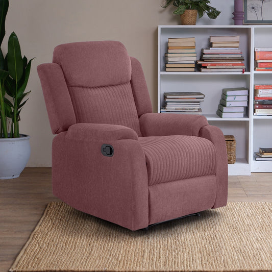 Recliner|R6|Single|Seater|Fabric|Recliner|Lilly|Pink