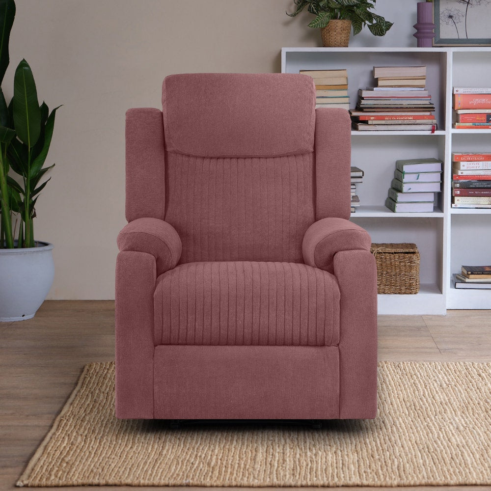 Recliner|R6|Single|Seater|Fabric|Recliner|Lilly|Pink