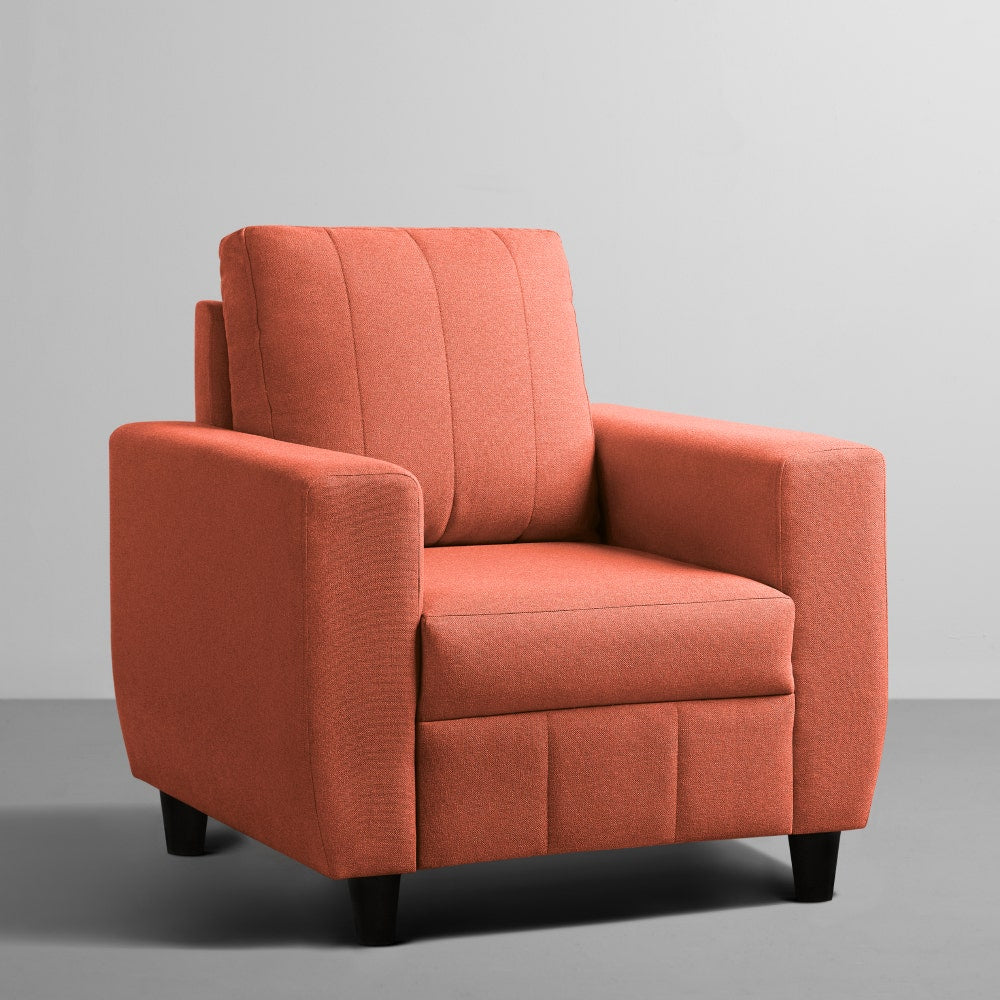 Sofa|Bae|3+1+1|Seater|Sofa|Set|Fabric|Ember|Orange