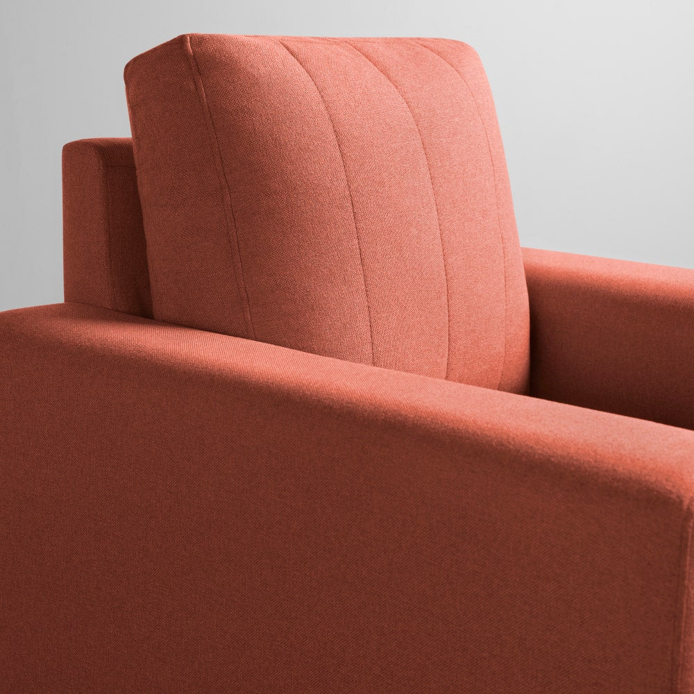 Sofa|Bae|2+1+1|Seater|Sofa|Set|Fabric|Ember|Orange