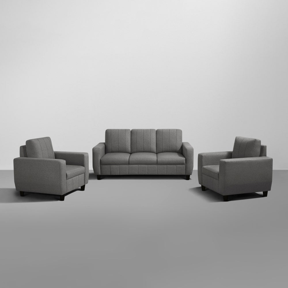 Sofa|Bae|3+1+1|Seater|Sofa|Set|Fabric|Stone|Grey