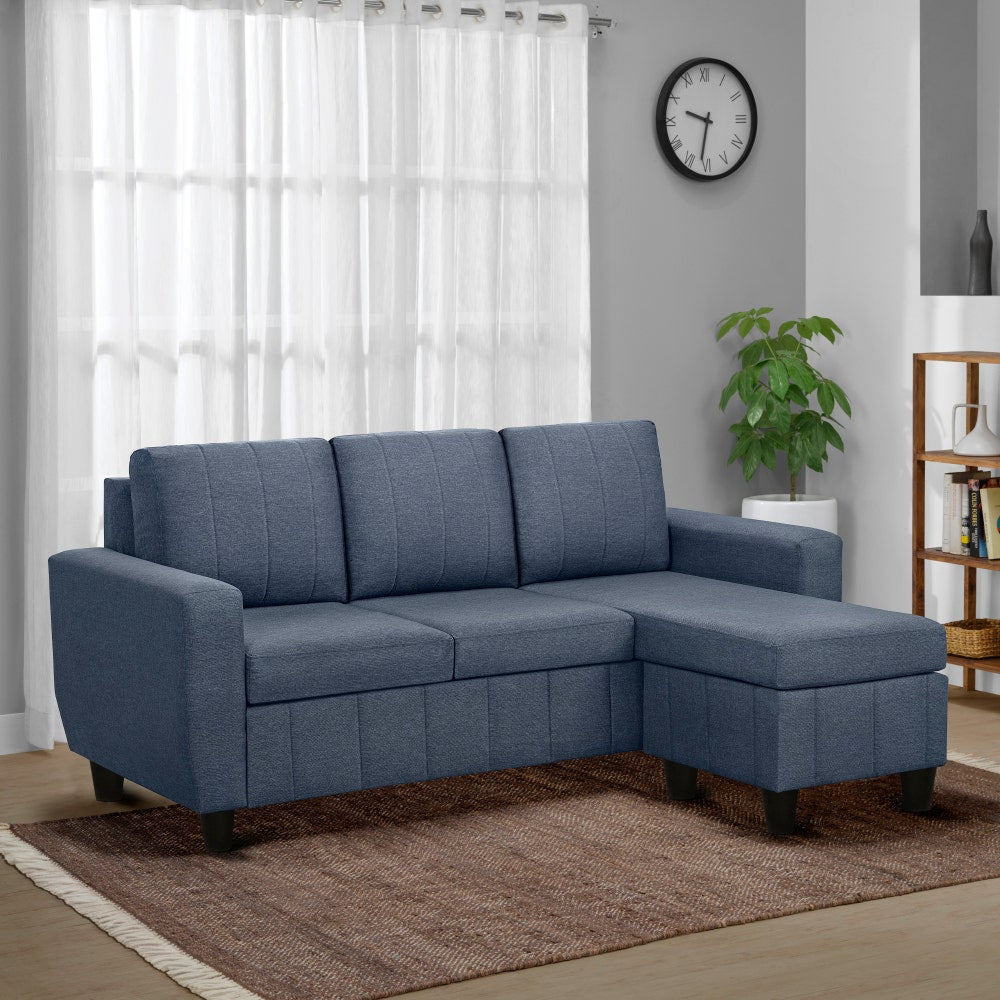 Sofa|Bae|4|Seater|Interchangeable|L|Shape|Sofa|Set|Fabric|Ocean|Blue