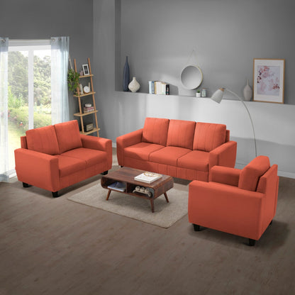 Sofa|Bae|3+2+1|Seater|Sofa|Set|Fabric|Ember|Orange