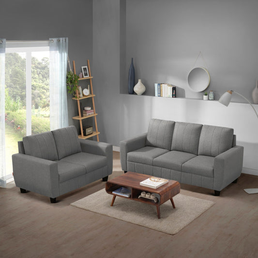 Sofa|Bae|3+2|Seater|Sofa|Set|Fabric|Stone|Grey