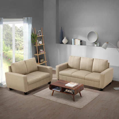 Sofa|Bae|3+2|Seater|Sofa|Set|Fabric|Pebble|Brown
