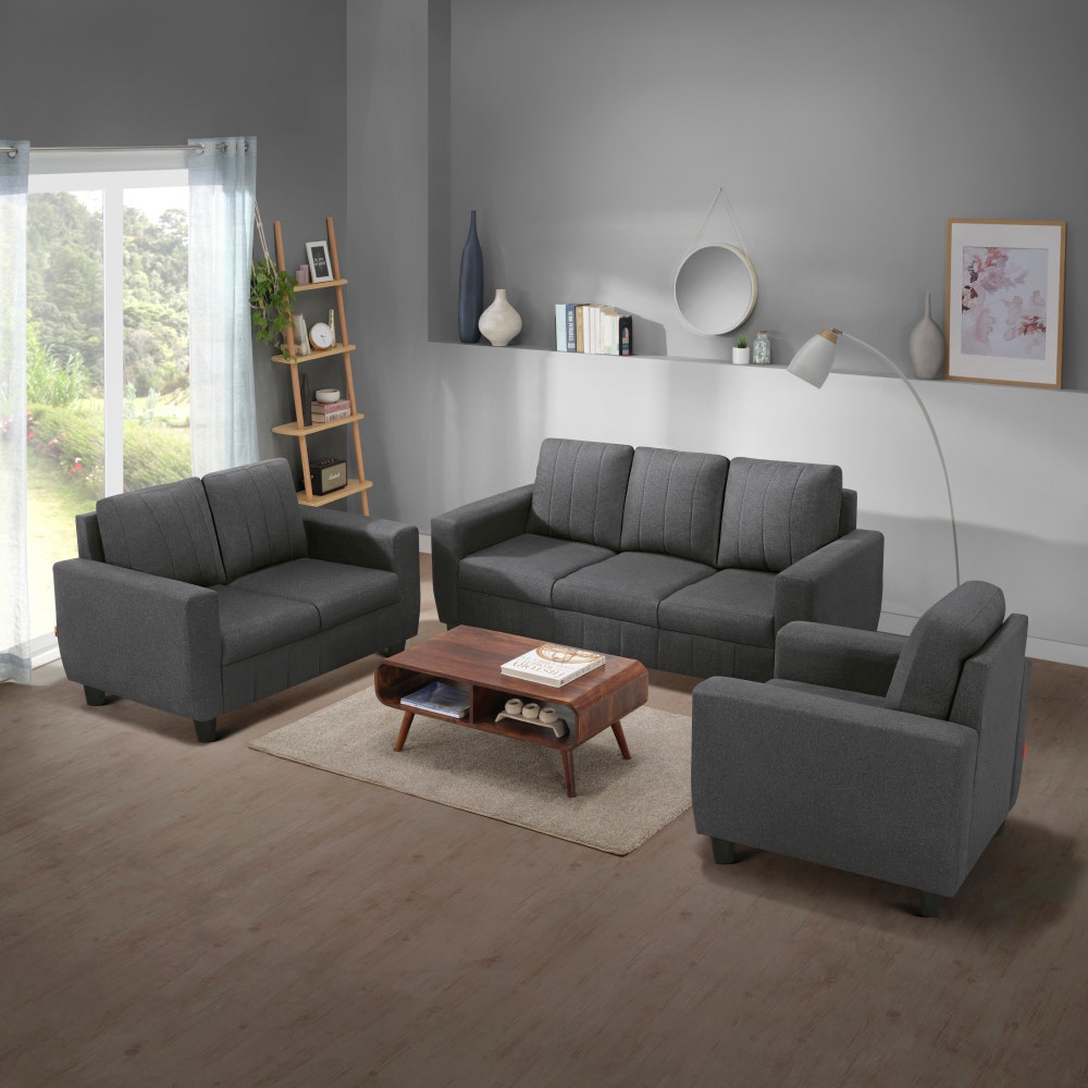 Sofa|Bae|3+2+1|Seater|Sofa|Set|Fabric|Woody|Brown