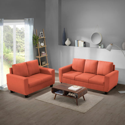 Sofa|Bae|3+2|Seater|Sofa|Set|Fabric|Ember|Orange