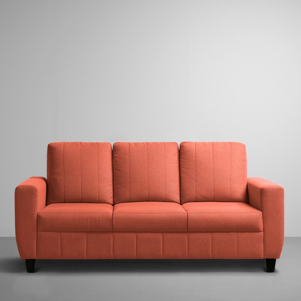 Sofa|Bae|3+1+1|Seater|Sofa|Set|Fabric|Ember|Orange
