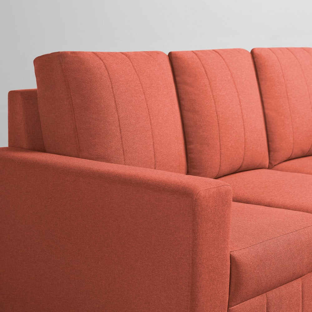 Sofa|Bae|3+2|Seater|Sofa|Set|Fabric|Ember|Orange