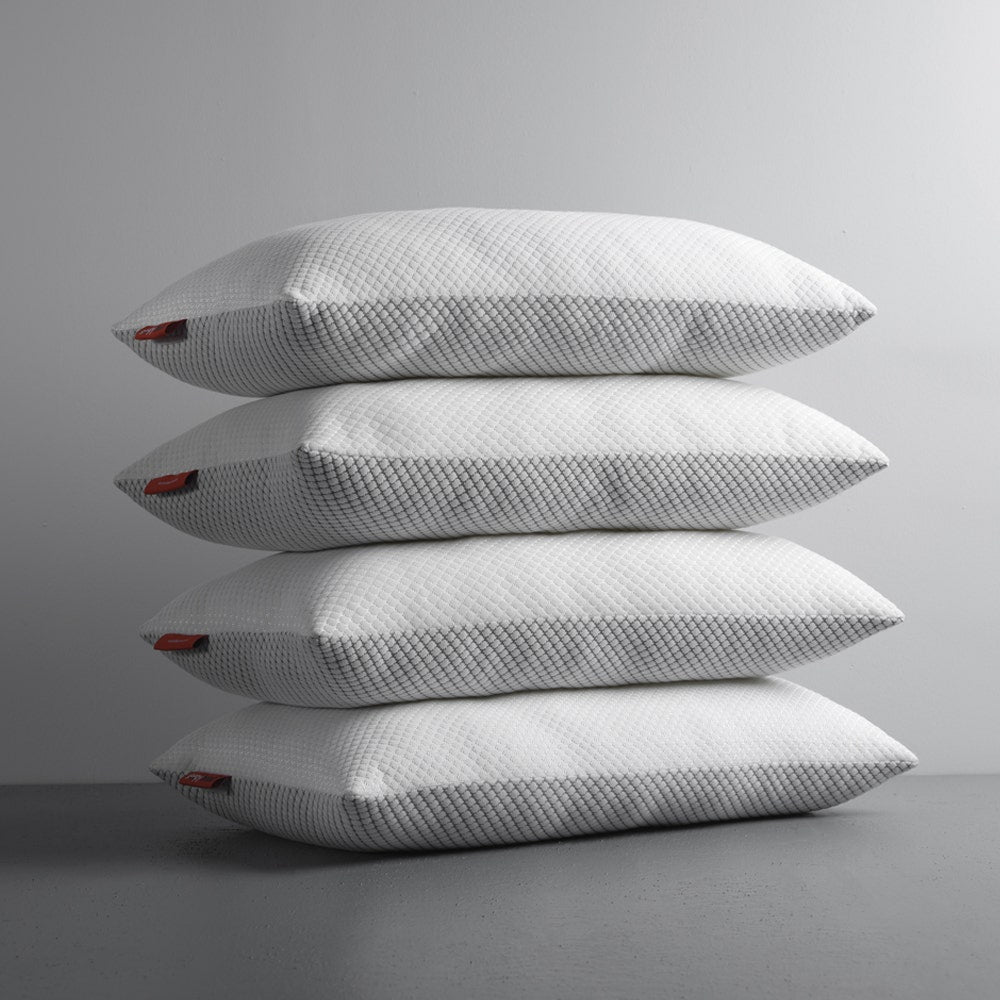 Hollow|Fiber|Pillow|Grey|&|White|set|of|4