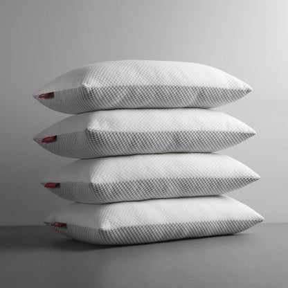 Hollow|Fiber|Pillow|Grey|&|White|set|of|4
