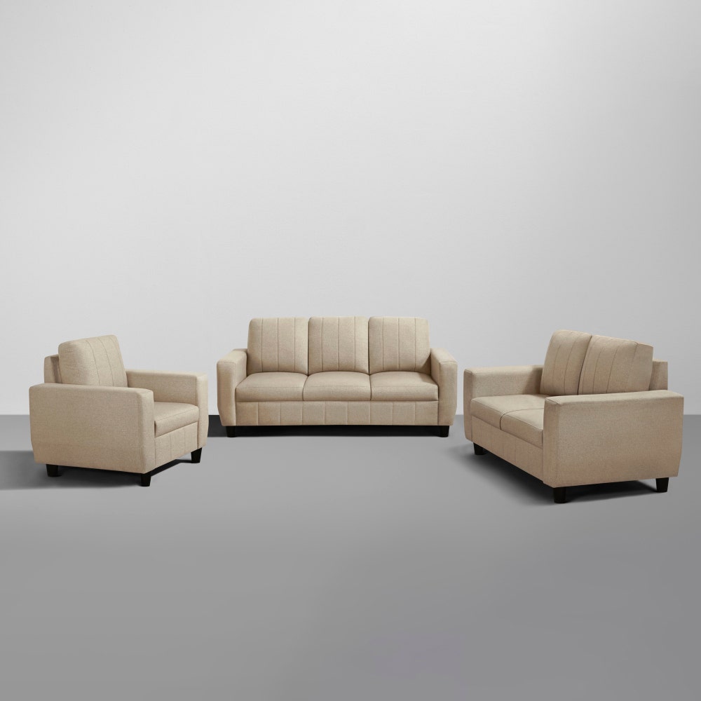 Sofa|Bae|3+2+1|Seater|Sofa|Set|Fabric|Pebble|Brown