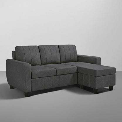 Sofa|Bae|4|Seater|Interchangeable|L|Shape|Sofa|Set|Fabric|Woody|Brown