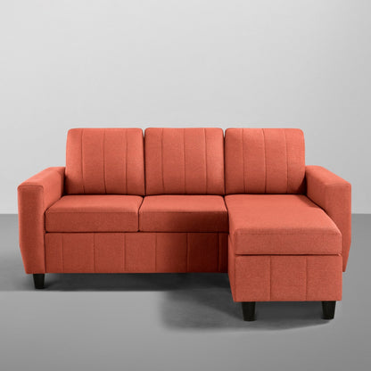 Sofa|Bae|4|Seater|Interchangeable|L|Shape|Sofa|Set|Fabric|Ember|Orange