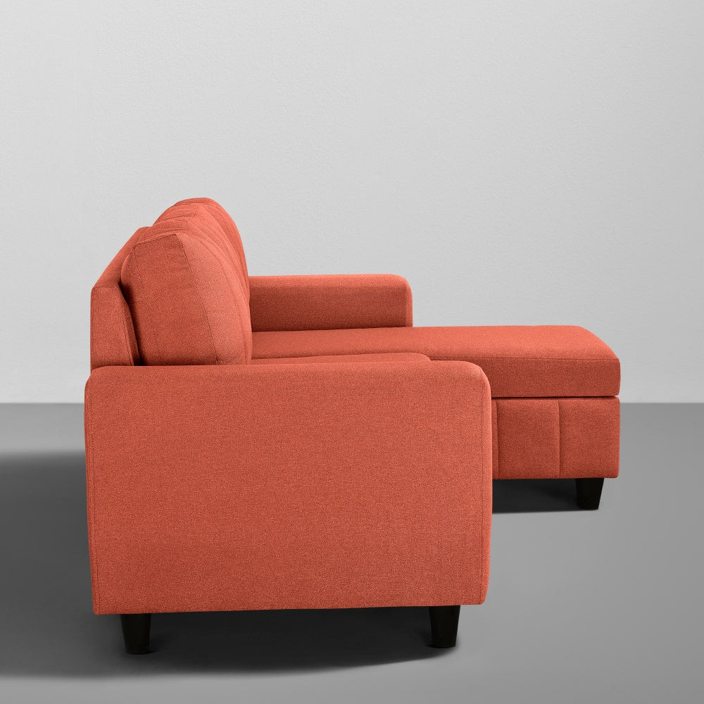 Sofa|Bae|4|Seater|Interchangeable|L|Shape|Sofa|Set|Fabric|Ember|Orange