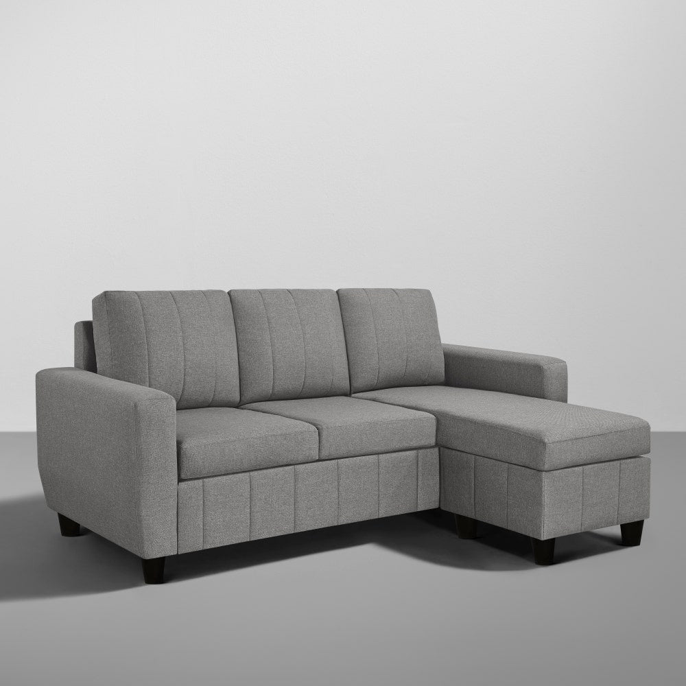 Sofa|Bae|4|Seater|Interchangeable|L|Shape|Sofa|Set|Fabric|Stone|Grey