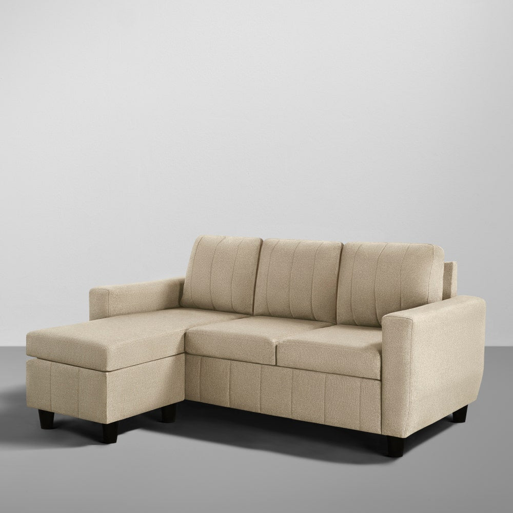Sofa|Bae|4|Seater|Interchangeable|L|Shape|Sofa|Set|Fabric|Pebbel|Brown