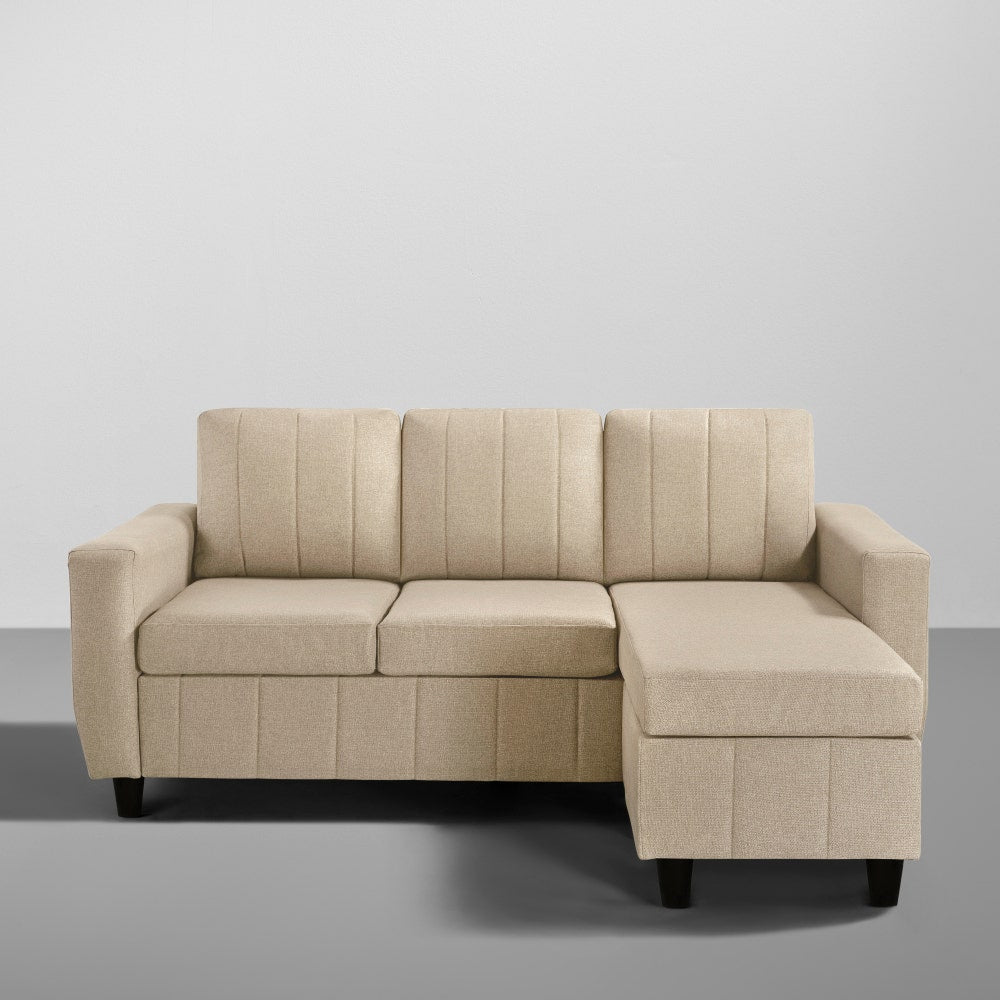 Sofa|Bae|4|Seater|Interchangeable|L|Shape|Sofa|Set|Fabric|Pebbel|Brown