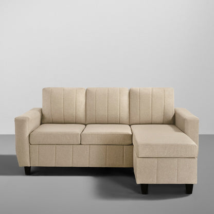 Sofa|Bae|4|Seater|Interchangeable|L|Shape|Sofa|Set|Fabric|Pebbel|Brown