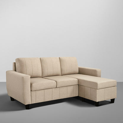 Sofa|Bae|4|Seater|Interchangeable|L|Shape|Sofa|Set|Fabric|Pebbel|Brown
