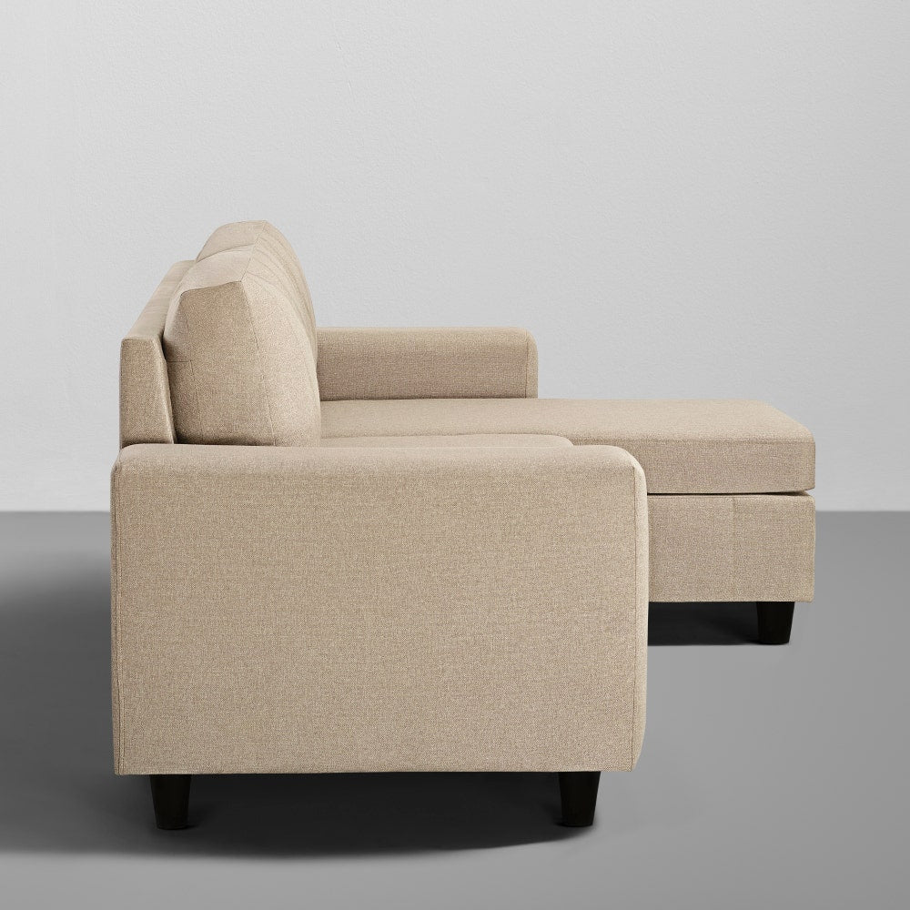 Sofa|Bae|4|Seater|Interchangeable|L|Shape|Sofa|Set|Fabric|Pebbel|Brown