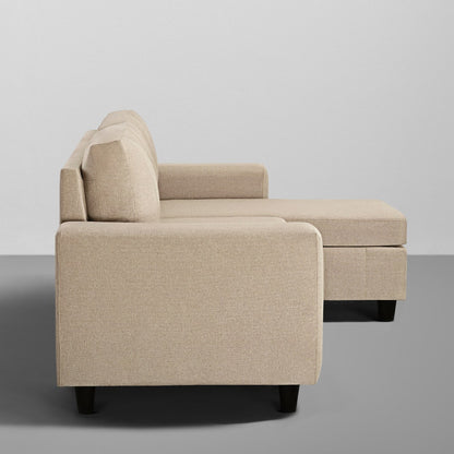 Sofa|Bae|4|Seater|Interchangeable|L|Shape|Sofa|Set|Fabric|Pebbel|Brown