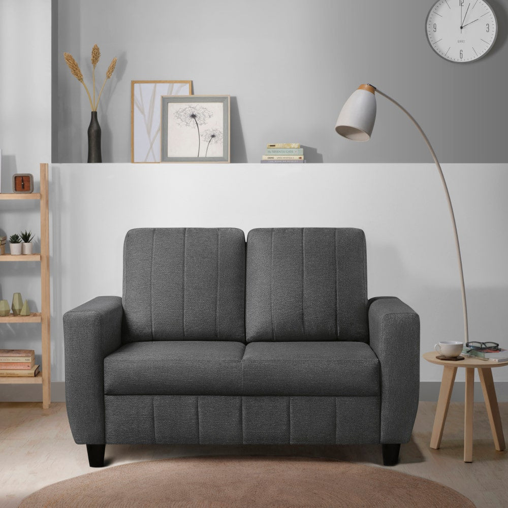 Buy Sleepyhead Bae 2 Seater Woody Brown Fabric Sofa Onlin