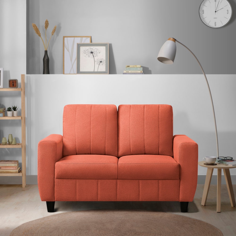 Sofa|Bae|2|Seater|Sofa|Fabric|Ember|Orange