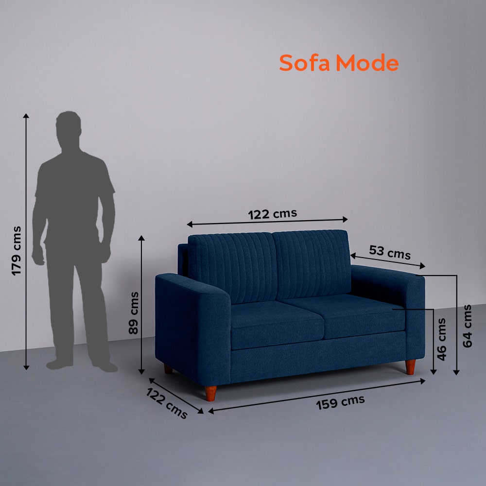 Sofa|Tilt|2|Seater|Lounger|Sofa|with|Adjustable|Backrest|Berry|Blue