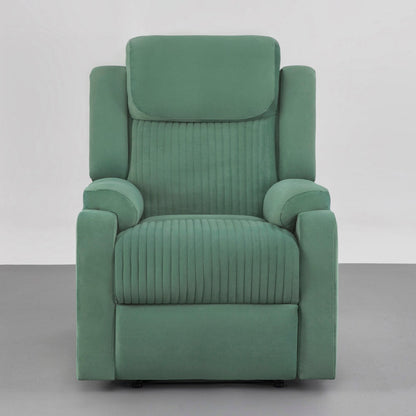 Recliner|R6|Single|Seater|Suede|Fabric|Recliner|Basil|Green
