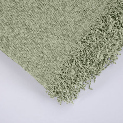 Premium|Soft|Chenille|Throw|for|Sofa|Bed|&|Couch-Apple|Green
