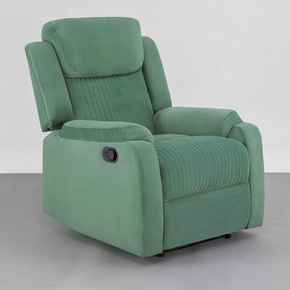 Recliner|R6|Single|Seater|Suede|Fabric|Recliner|Basil|Green