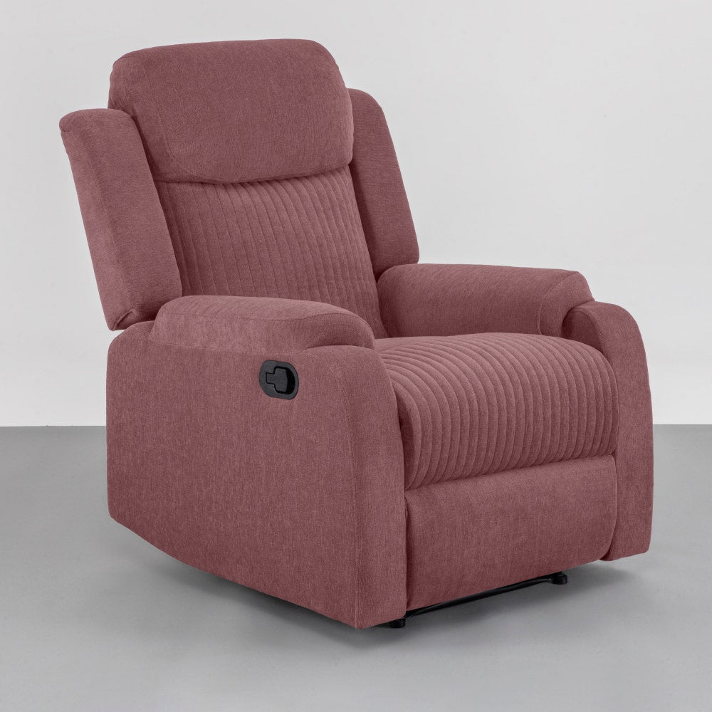 Recliner|R6|Single|Seater|Fabric|Recliner|Lilly|Pink