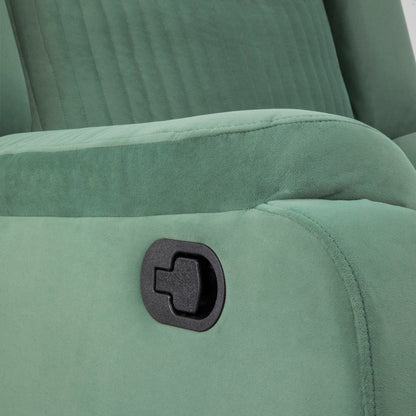 Recliner|R6|Single|Seater|Suede|Fabric|Recliner|Basil|Green