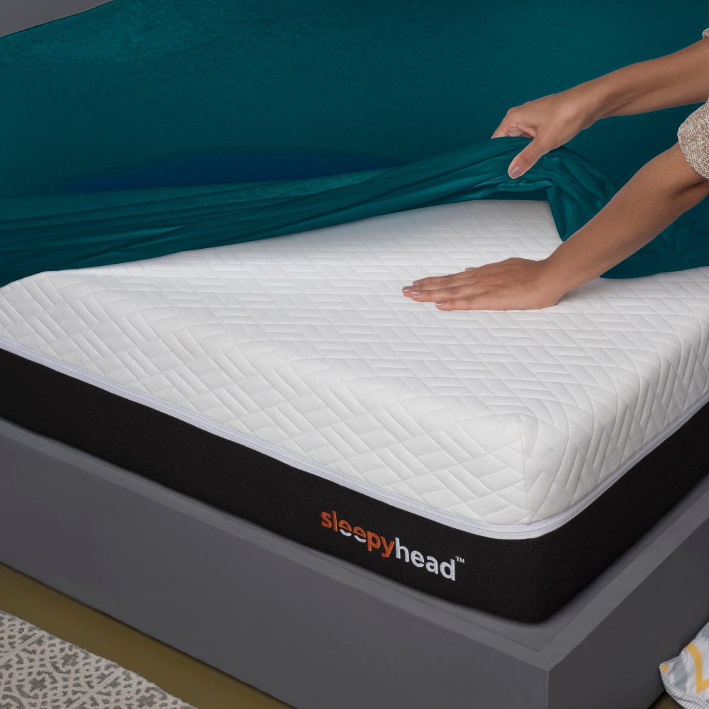 Bamboo|Feel|Terry|Fabric|Waterproof|Mattress|Protector|75|60|inches|Queen|Size|Deep|Teal