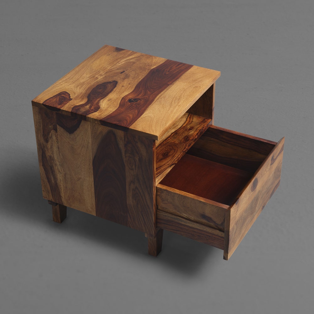 Ally|Sheesham|Wood|Bedside|Table|Provincial|Teak|Finish