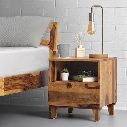 Ally|Sheesham|Wood|Bedside|Table|Provincial|Teak|Finish